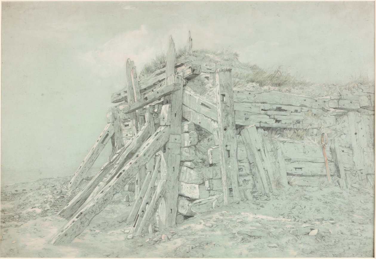 Studie k filmu „Under the Breakwater“ (barva těla) od Charles Napier Hemy