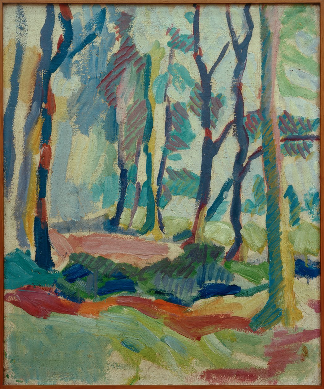 Helmuth Macke, Herbstwald ibei Krefeld / malba, 1910 od Helmuth Macke
