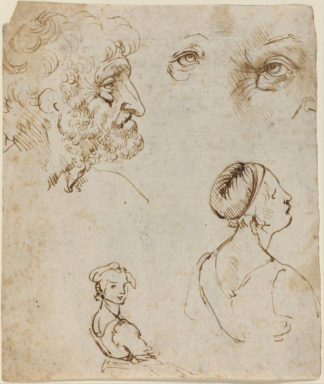 Studijní list [recto] od Leonardo da Vinci