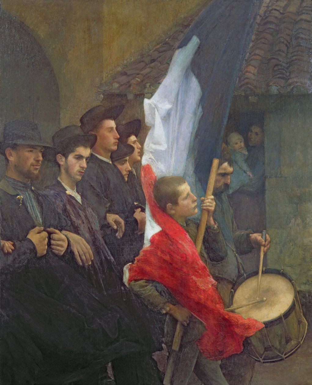 Odvedenci, cca 1880 od Pascal Adolphe Jean Dagnan Bouveret