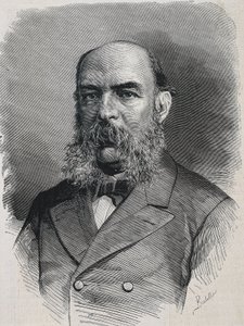 AMADOR DE LOS RIOS, José (1818-1878). Anglický historik a semitista. "La Ilustracion Espanola y Americana. Rytina.