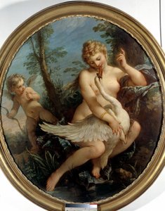 Leda a labuť Leda a bůh Zeus se promění v labuť, aby se k němu přiblížili. Obraz od Charlese Josepha Natoire (Charles-Joseph Natoire