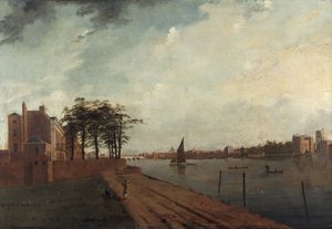 „Lambethský palác z Millbank“, 1808