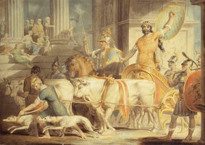 Lycurgus vstupující do Athén; a Théseův přístup k Athénám,