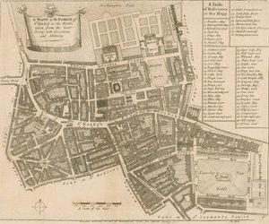 Mapa farnosti St Giles in the Fields, Londýn