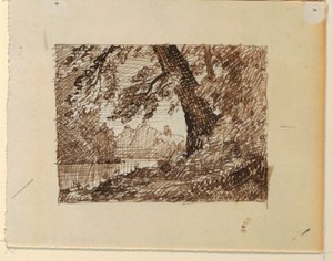 Imaginární říční krajina od Frederic Edwin Church