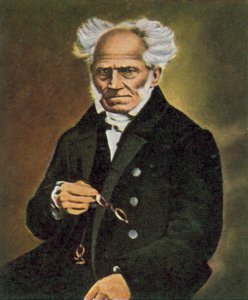 Arthur Schopenhauer, německý filozof (kolorovaná fotografie)