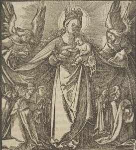 Milosrdná Madona, z Hymmelwagen auff dem, wer wol leben..., 1517. od Hans Schäufelein the Elder