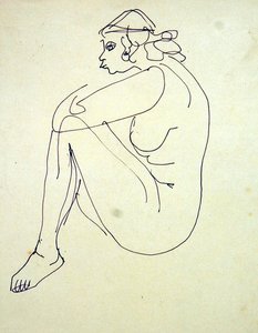 Sedící nahá žena od Henri Gaudier Brzeska