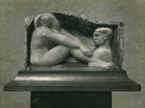 Odalisque (muž a žena) 1912-13 (alabastr) od Henri Gaudier Brzeska