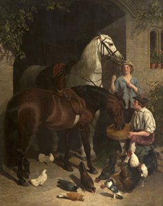 Krmení koní od John Frederick Herring Senior
