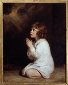 Malý Samuel v modlitební malbě od Joshuy Reynoldse (1723-1792) 1777 Ne. 0,89x0,7 m Montpellier musee Fabre - Nemluvně Samuel se modlí. Obraz od Joshuy Reynoldse (1723-1792)