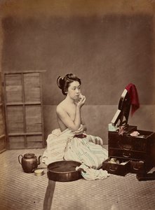 Japonská toaleta, kolem roku 1880