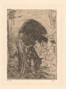 Řidič osla v Konstantinopoli od Marius Bauer (signed by artist)