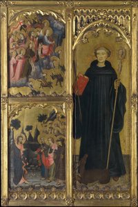 Svatý Jiljí s Kristem triumfujícím nad Satanem a posláním apoštolů, ca. 1408. od Miguel Alcaniz