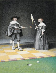 REMBRANDT-Golf, 2016, Barevná kresba tužkou na papíře