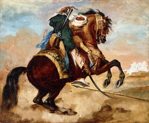 Turek na hnědém alezanském koni, kolem roku 1810