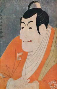 Kabuki herec Ichikawa Ebizo ve hře The Colored Reins of a Loving Wife, 1794
