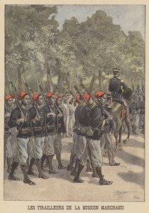 Francouzští koloniální tirailleurs z mise Marchand