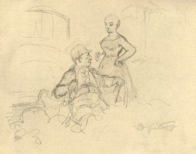 Was ist gefälllig, polovina konce 19. století, c1924. od Carl Spitzweg