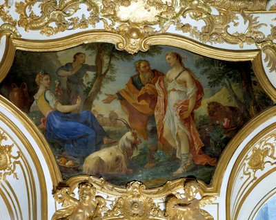 Obraz Psyche in the Shepherds Ceiling od Charlese Josepha Natoire (Charles-Joseph Natoire od Charles Joseph Natoire