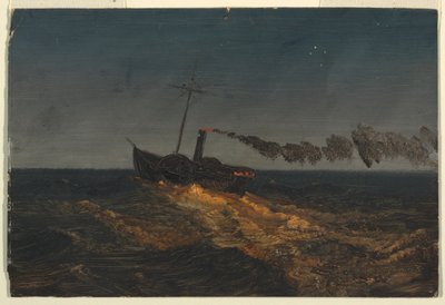 Kolesový parník za soumraku od Frederic Edwin Church