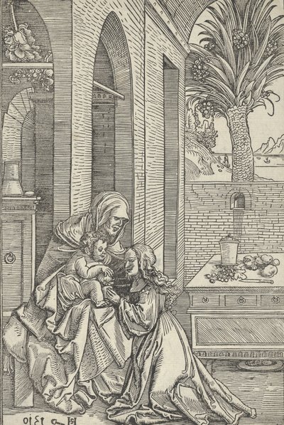 Panna a dítě se svatou Annou, 1510. od Hans Schäufelein the Elder