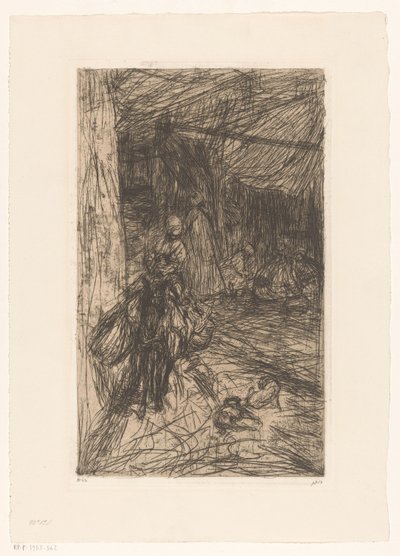Chlapec na oslu od Marius Bauer (signed by artist)