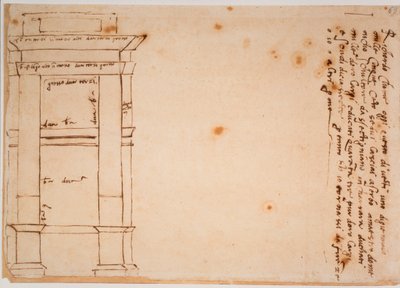 Boční fasáda hrobky Julia II., autografní památka od Michelangelo Buonarroti